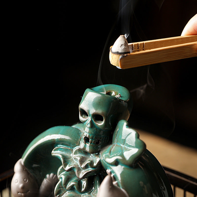 Halloween Skull Pumpkin Ghost Backflow Incense Burner | Skull Pumpkin Ghost Backflow Incense Burner