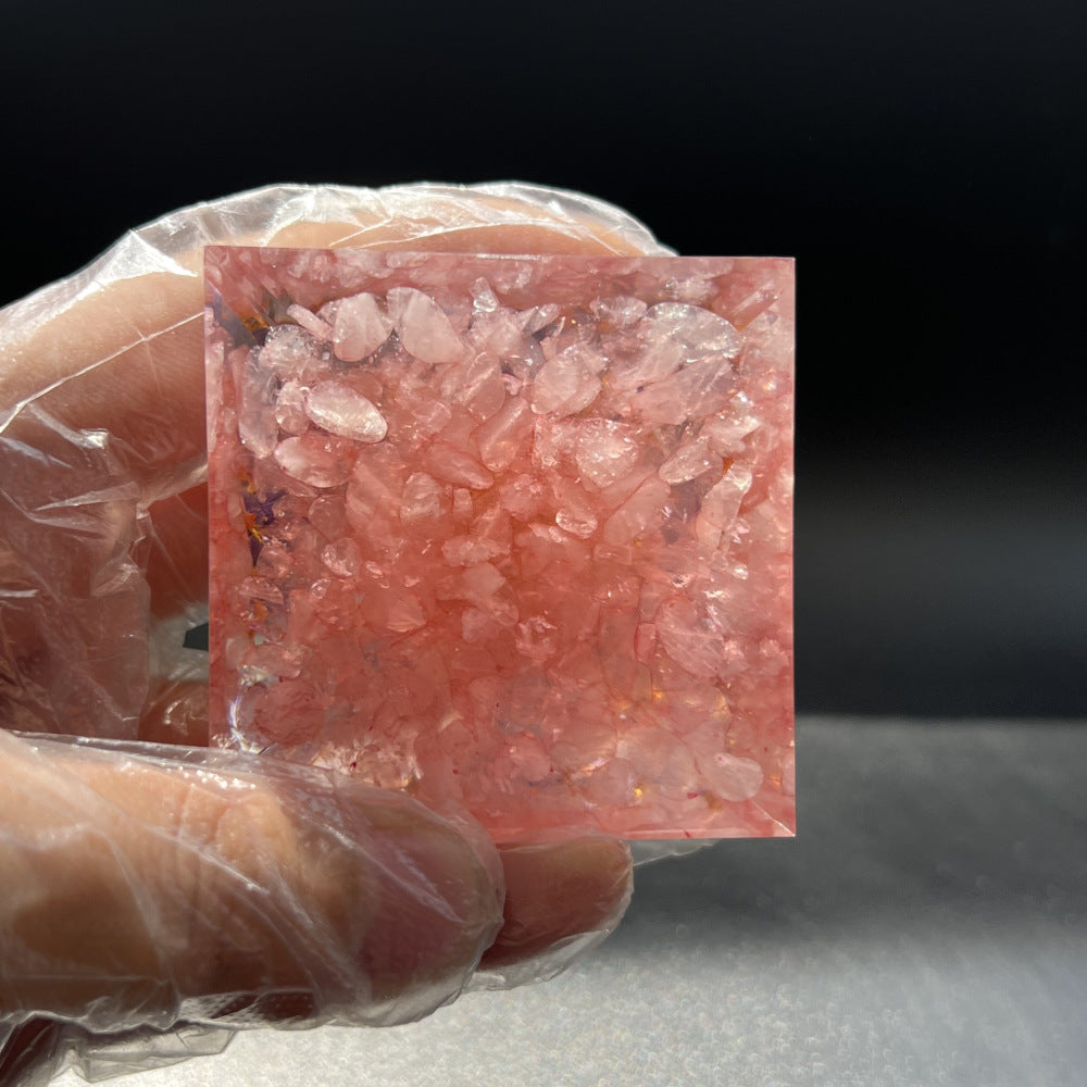 Pink 7 Chakra Orgone Pyramid