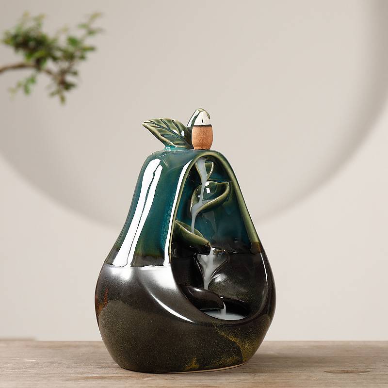 Fruit Shaped Pear Backflow Incense Burner