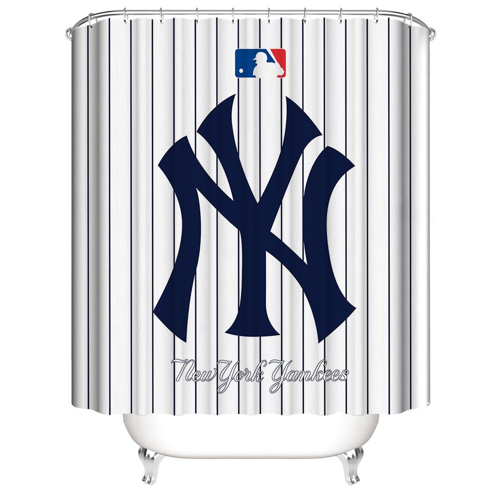 Baseball Team Flag New York Yankees Shower Curtain Sport Style