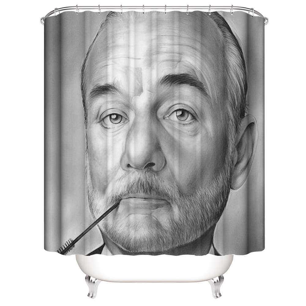 Bill Murray Sketch Shower Curtain | Bill Murray Shower Curtain