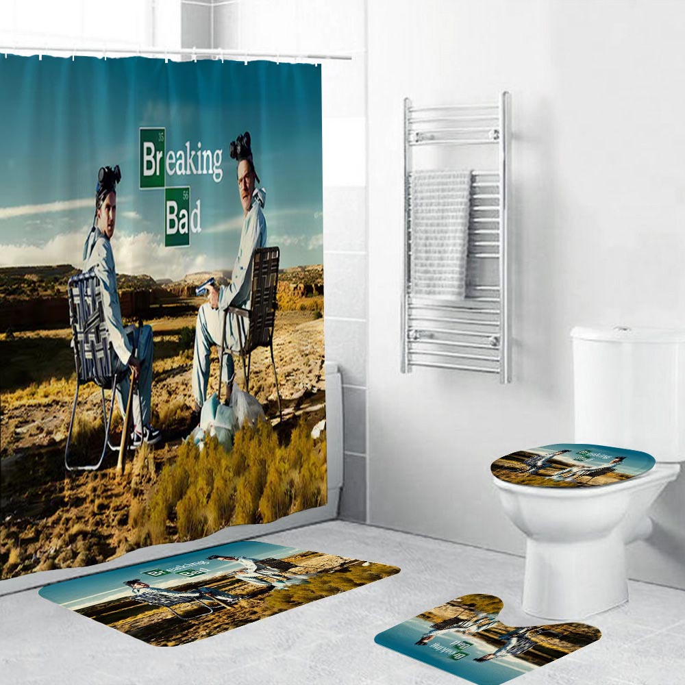 Breaking Bad Poster Shower Curtain | Breaking Bad Poster Bathroom Curtain