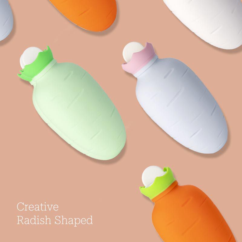 Carrot Shaped Silicone Mini Hot Water Bottle