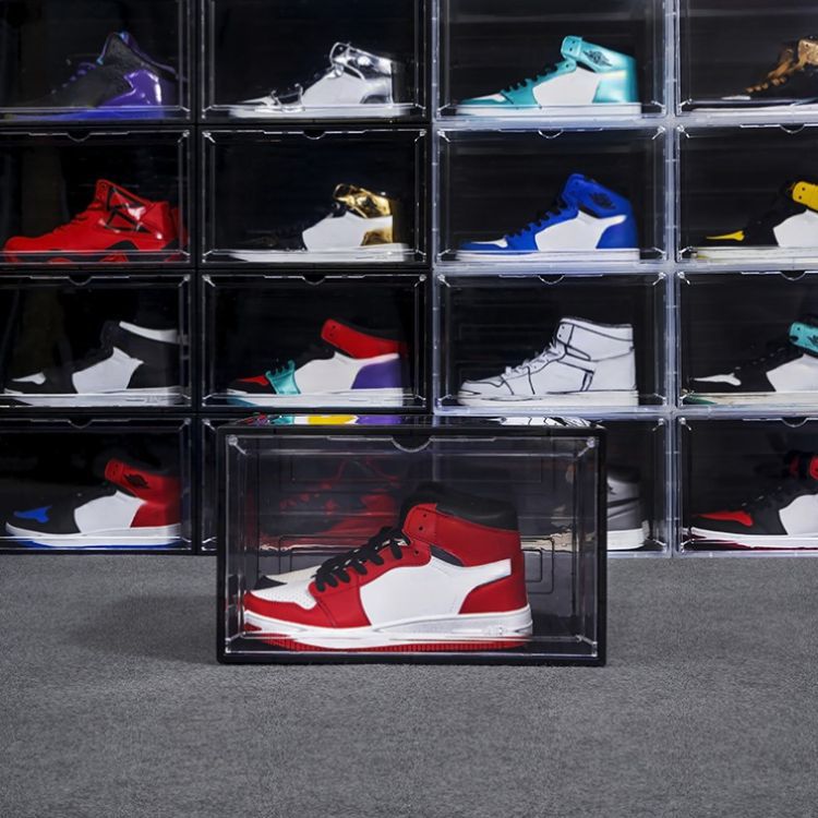 Clear Shoe Boxes Stackable Magnetic Opening | Clear Shoe Box Cases