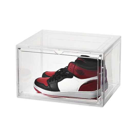 Clear Shoe Boxes Stackable Magnetic Opening | Clear Shoe Box Cases