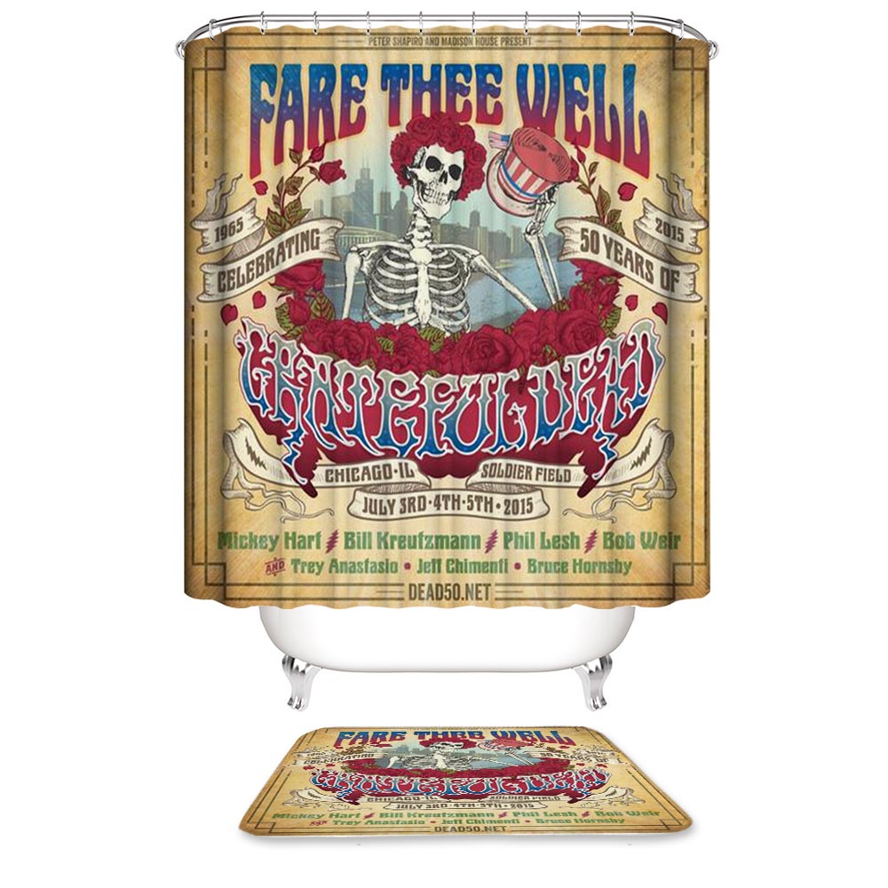 Fare Thee Well Album Cover Grateful Dead Shower Curtain