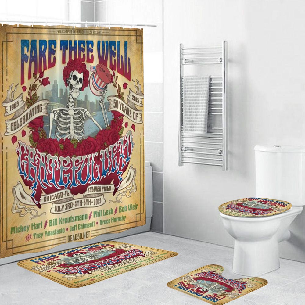 Fare Thee Well Album Cover Grateful Dead Shower Curtain