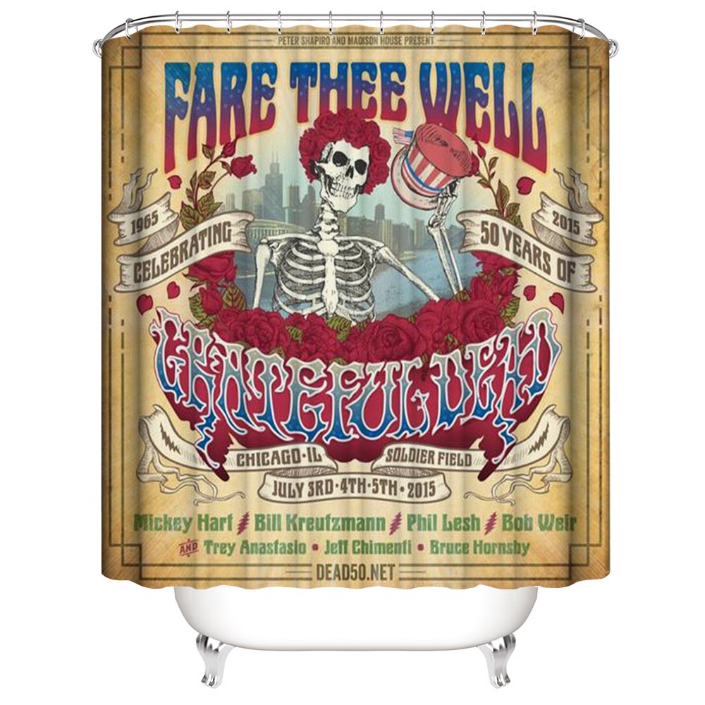 Fare Thee Well Album Cover Grateful Dead Shower Curtain
