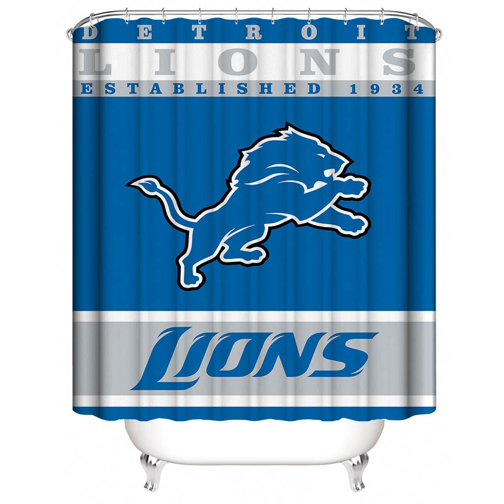 Football Team Flag Detroit Lions Shower Curtain