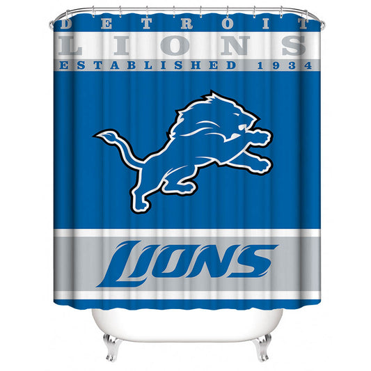 Football Team Flag Detroit Lions Shower Curtain