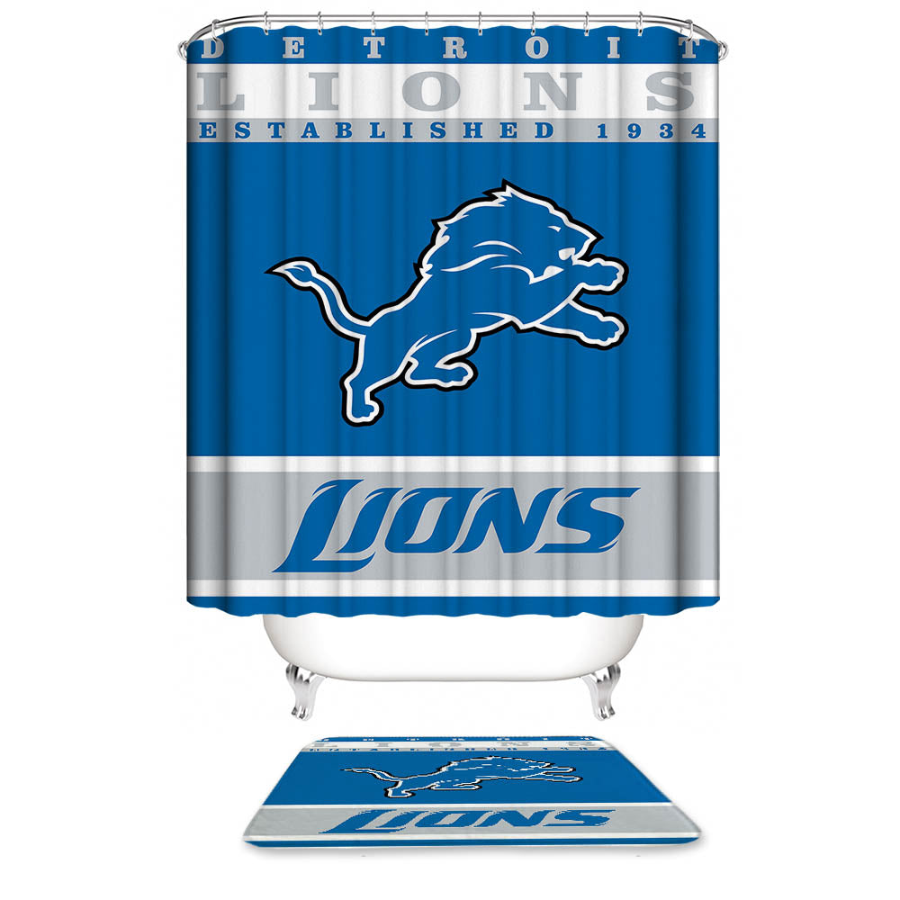 Football Team Flag Detroit Lions Shower Curtain