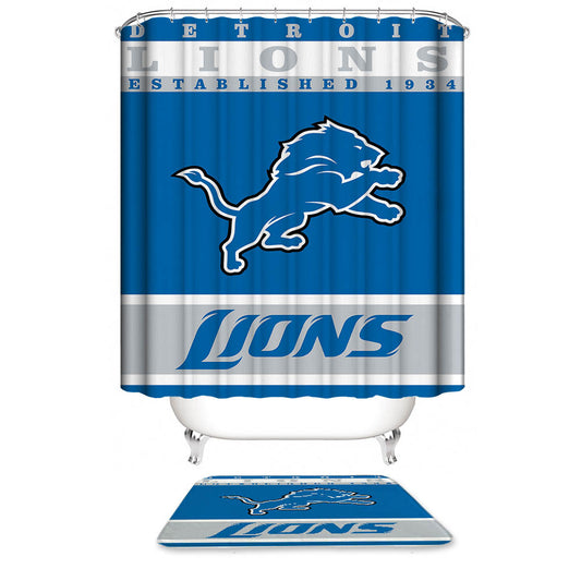 Football Team Flag Detroit Lions Shower Curtain