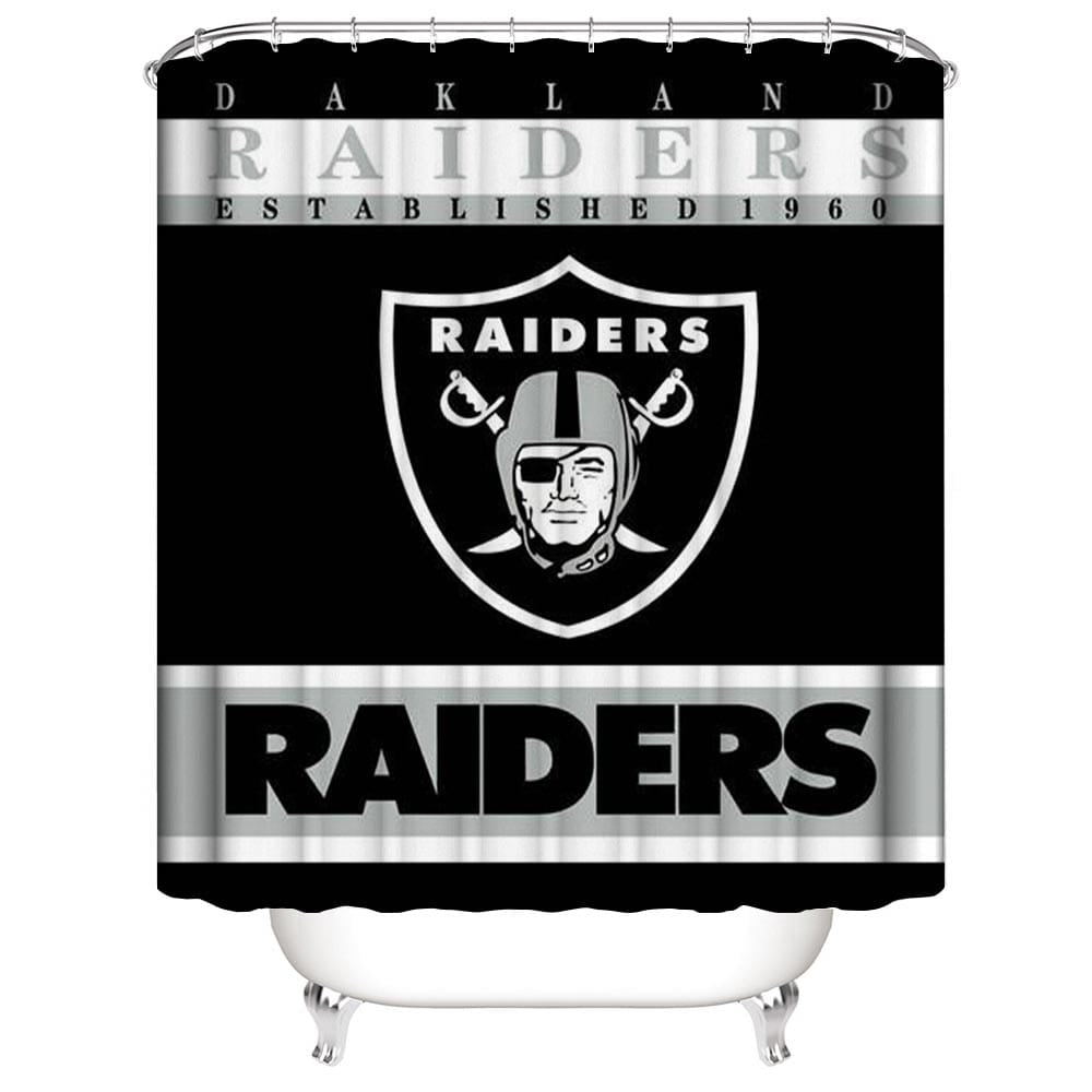 Football Team Flag Las Vegas Raiders Shower Curtain