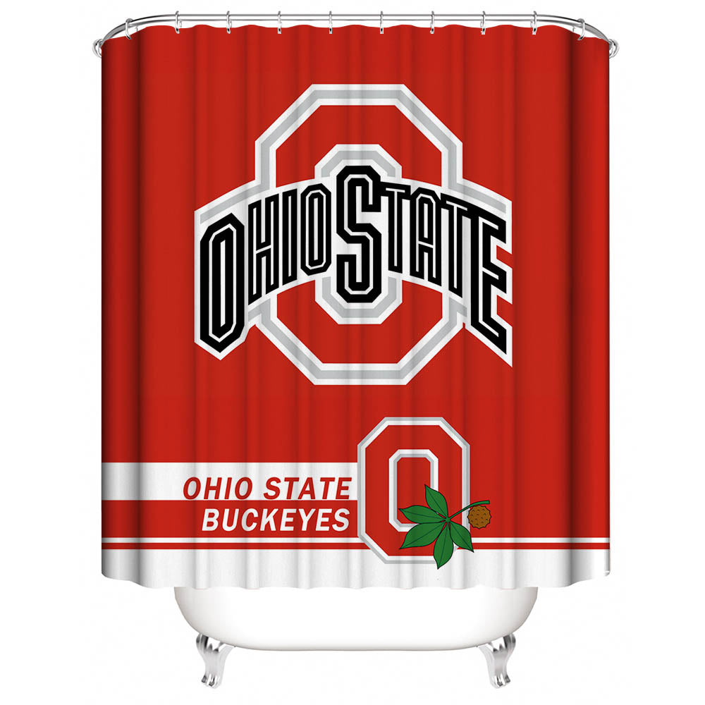 Football Team Flag Ohio State University Ohio State Buckeyes Shower Curtain