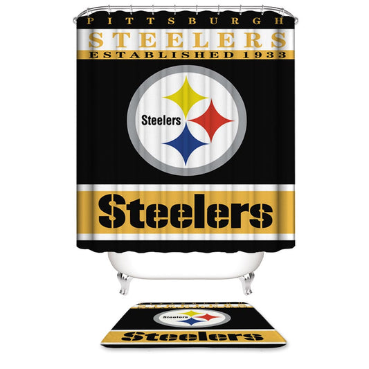 Football Team Flag Pittsburgh Steelers Shower Curtain