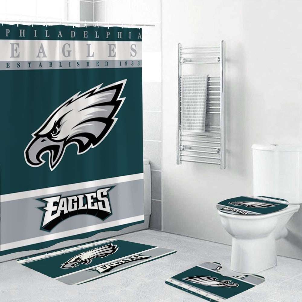 Philadelphia Eagles Shower Curtain, Philadelphia Football Team Bathroom Decor