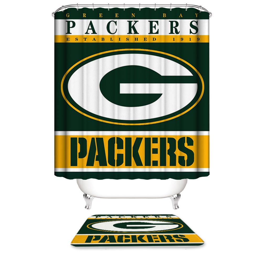 Football Team Flag Wisconsin Green Bay Packers Shower Curtain