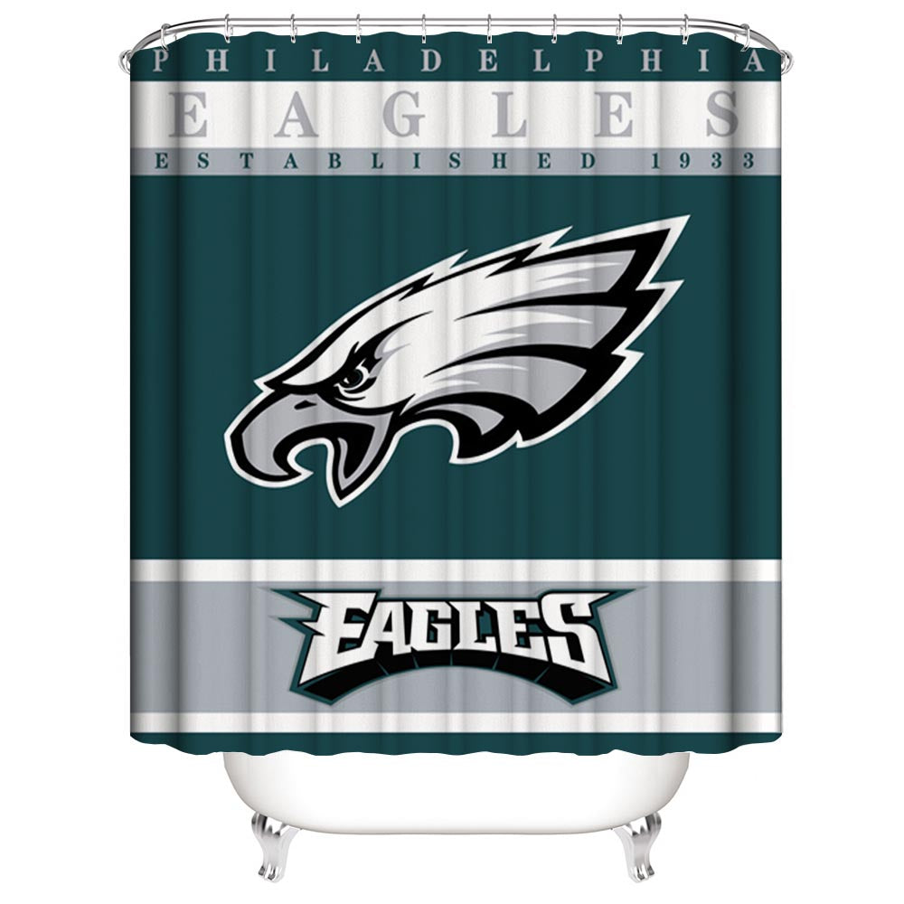 Football Team Sport Flag The Eagles Team Shower CurtainPhiladelphia Eagles Shower Curtain, Philadelphia Football Team Bathroom Decor
