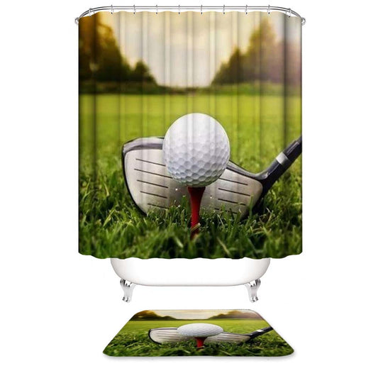 Golf Shower Curtain, Golf Themed Bathroom Curtain