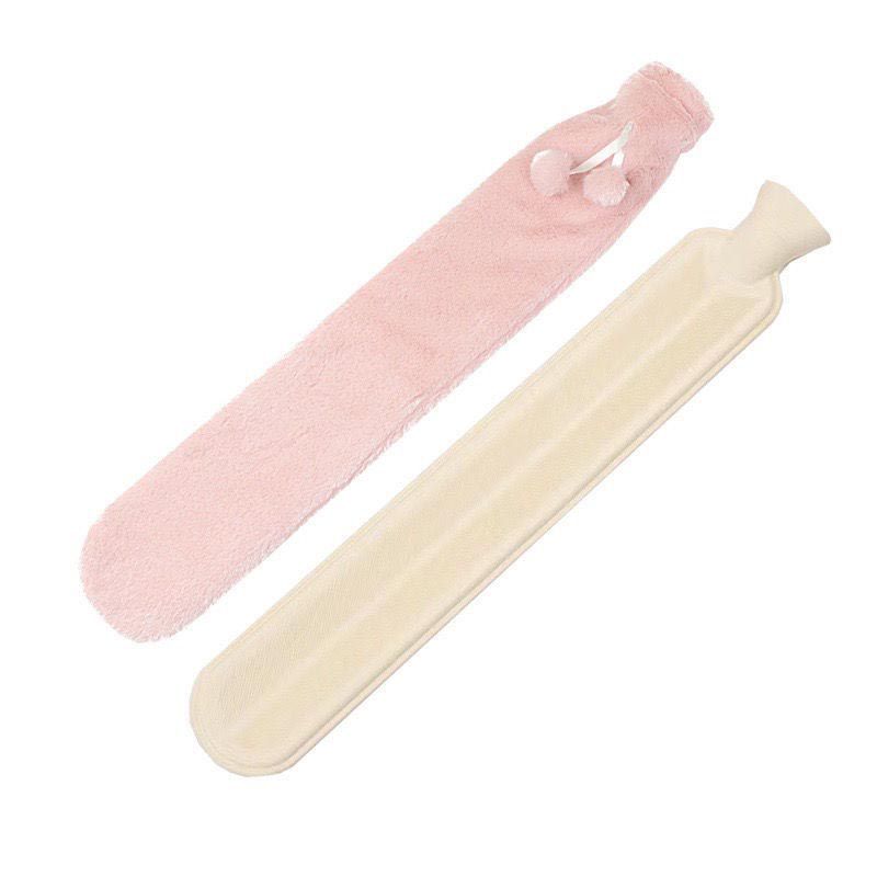 Long Hot Water Bottle with Fluffy Cover