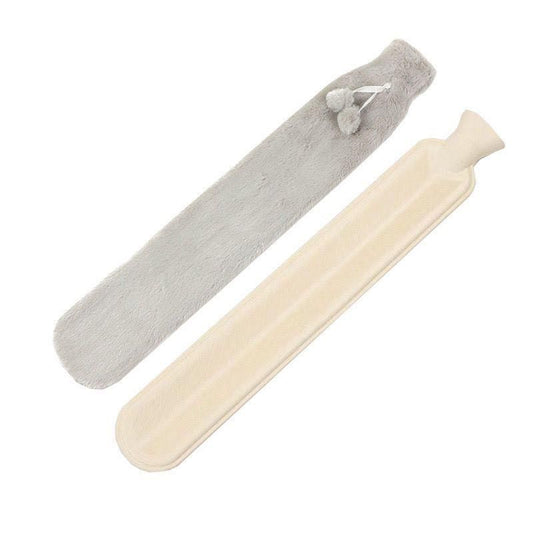 Long Hot Water Bottle with Fluffy Cover