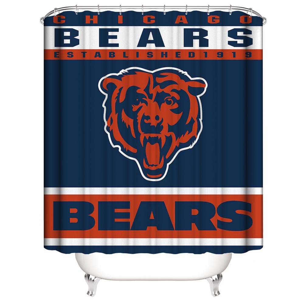 NFL Football Sport Team Flag Chicago Bears Shower Curtain