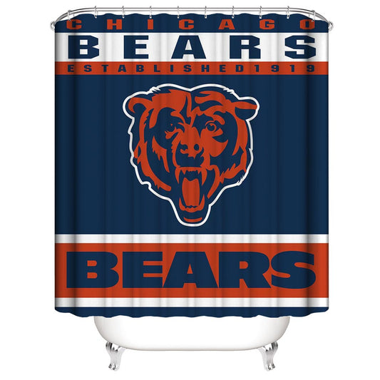 NFL Football Sport Team Flag Chicago Bears Shower Curtain