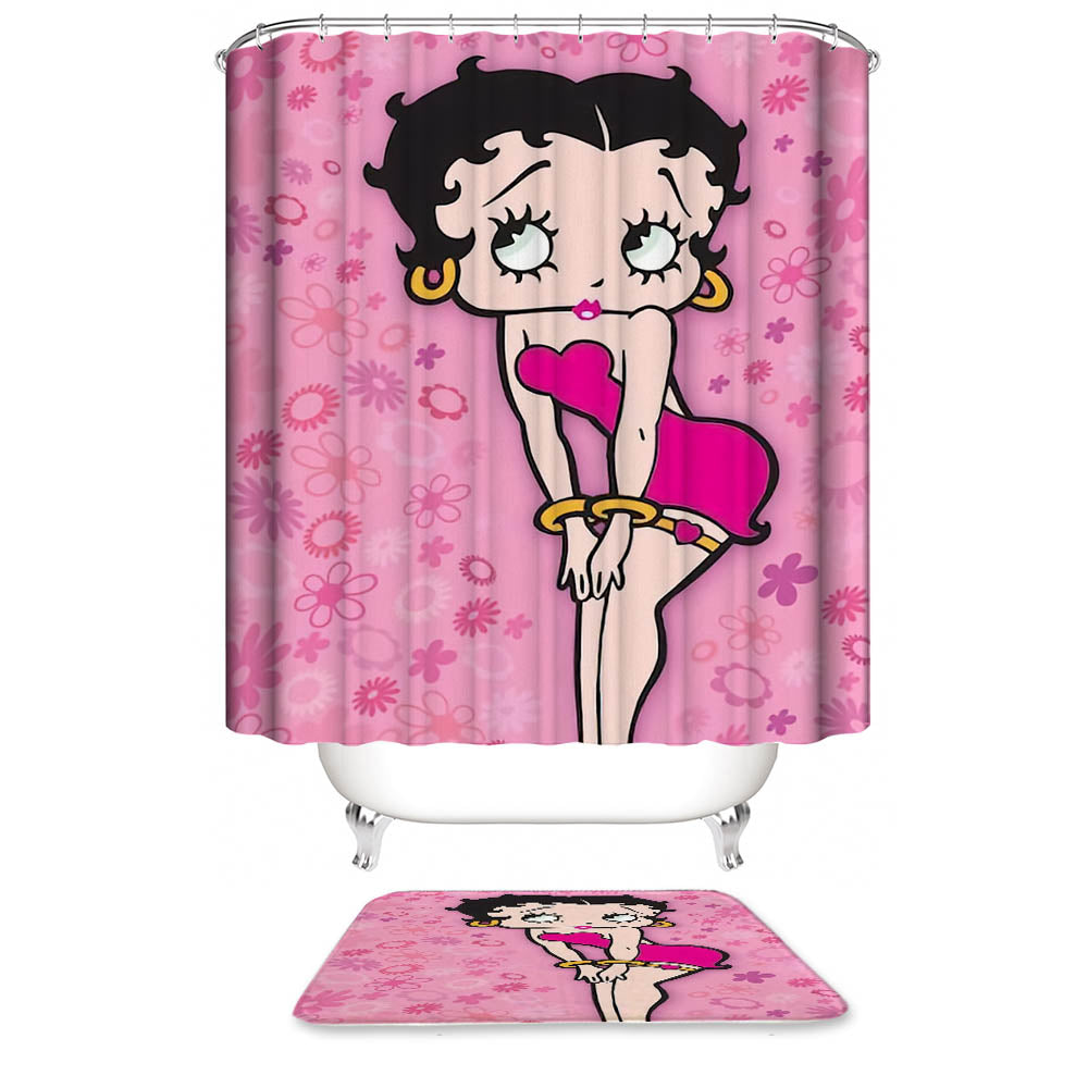 Pink Betty Boop Shower Curtain | Pink Betty Boop Shower Curtain