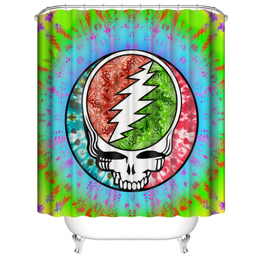 Skull Steel Your Face Album Cover Grateful Dead Shower Curtain