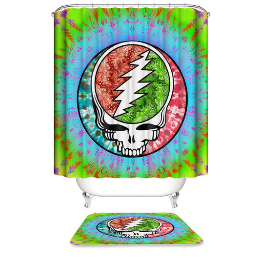 Skull Steel Your Face Album Cover Grateful Dead Shower Curtain