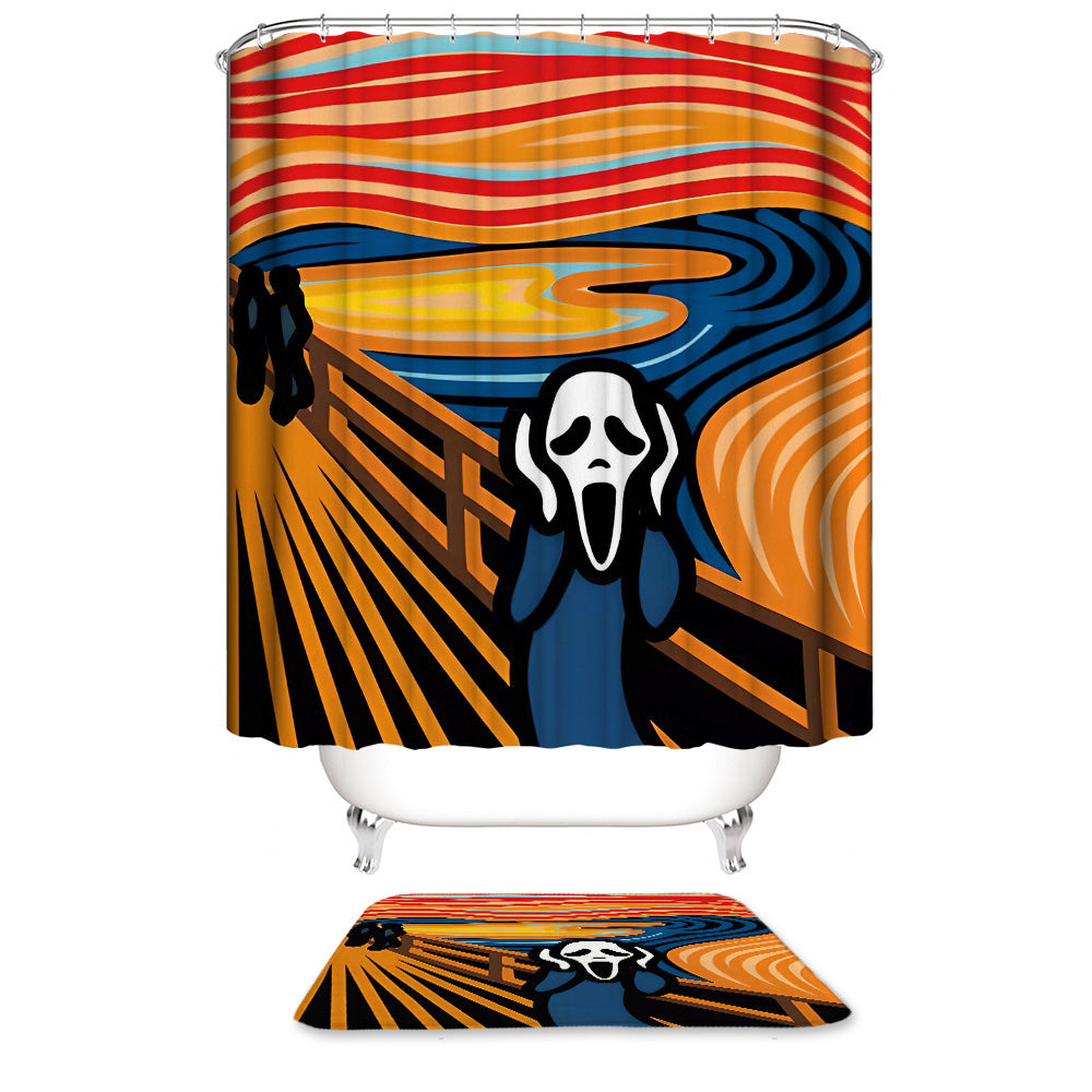 Edvard Munch Famous Painting The Scream Shower Curtain | Edvard Munch The Scream Bathroom Curtain