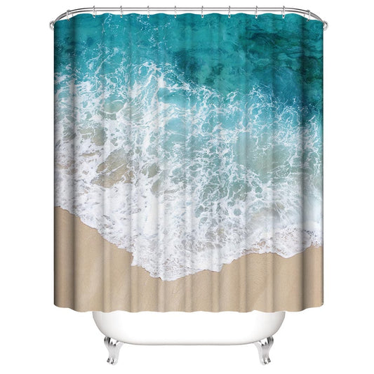 Iphone Wallpaper Wave Beach Shower Curtain