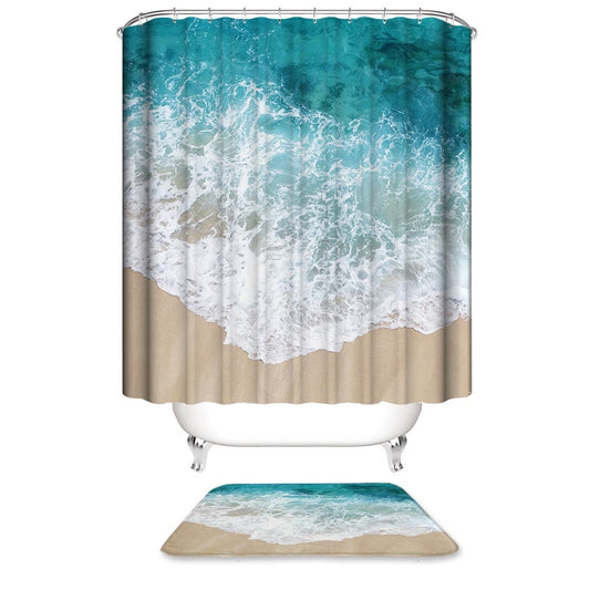Iphone Wallpaper Wave Beach Shower Curtain
