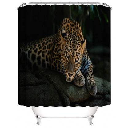 Wild Animal Close-up Leopard Shower Curtain