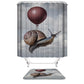 Funny Flying Snail Shower Curtain | Flying Snail Shower Curtain