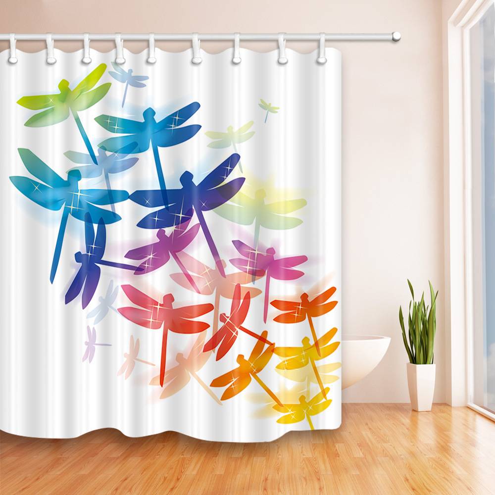 Colorful Dragonfly Shower Curtain