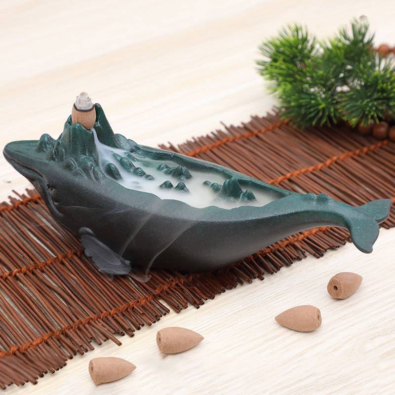 Mountain on Whale Reverse Backflow Incense Burner