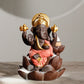Ganesha Lotus Base Backflow Incense Burner with Incense Stick Holder