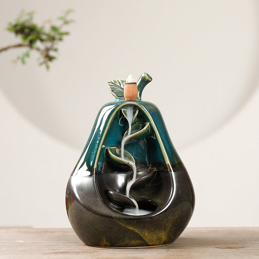 Fruit Shaped Pear Backflow Incense Burner