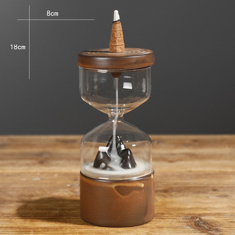 Mini Mountain Hourglass Backflow Incense Burner