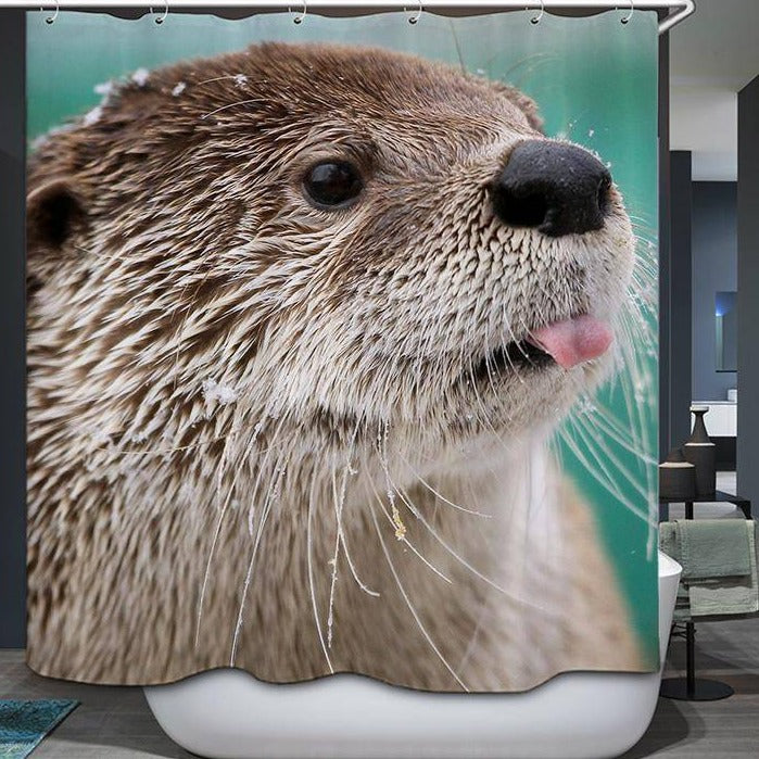 Close-up Cute Otter Shower Curtain