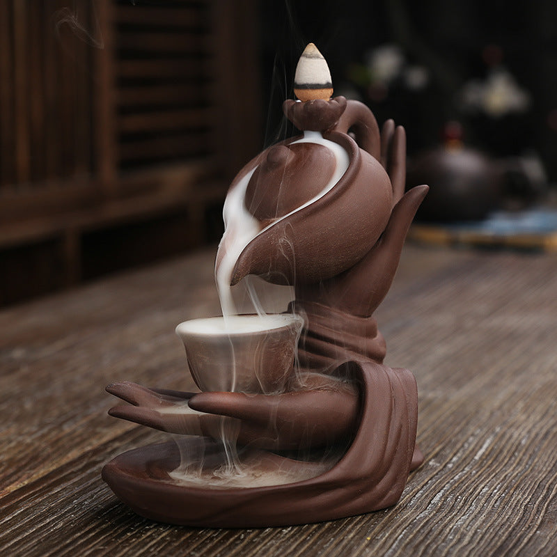 Make Tea Gestures Dangling Teapot Backflow Incense Burner