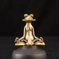 Antique Brass Meditation Frog Incense Stick Holder