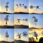 Fairy Sculptures Dancing with Dandelions for Garden Decor