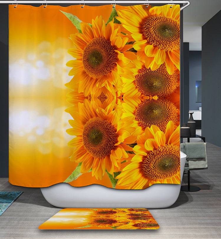 Dusk Atmosphere Sunflower Shower Curtain