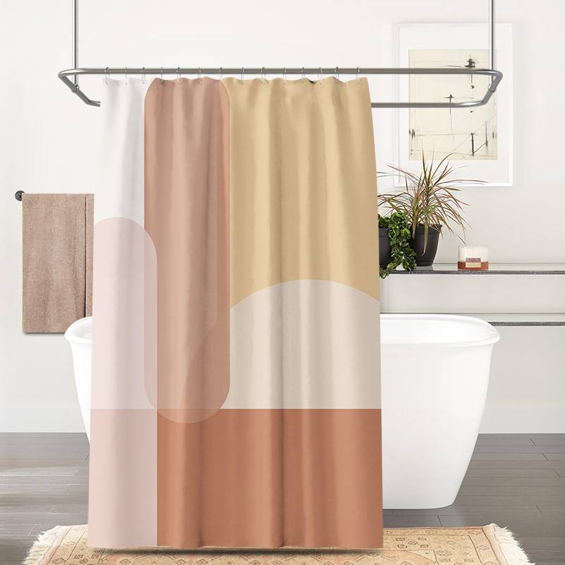 Elegant Artistic Nordic Abstract Shower Curtain