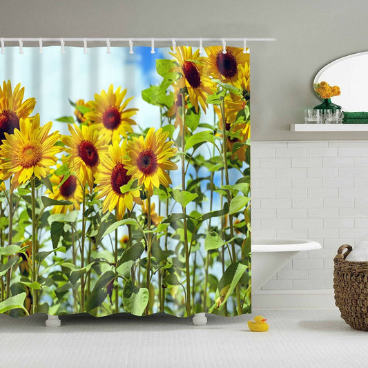 Sunny Dasiy Jungle Sunflowers Shower Curtain | Sunny Dasiy Shower Curtain