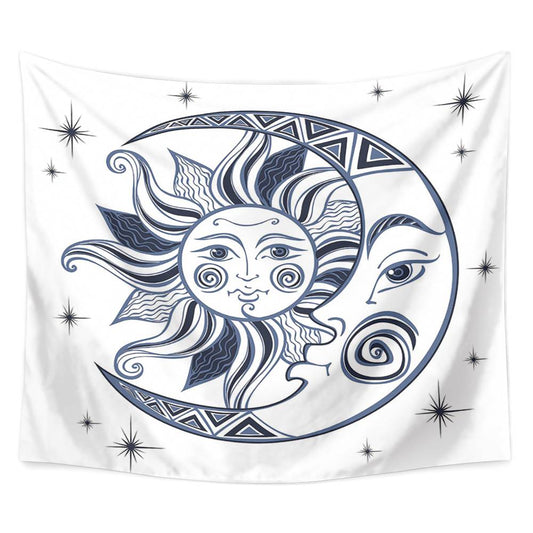 Boho Sun and Moon Wall Tapestry for Bedroom Living Room | Sun and Moon Tapestry