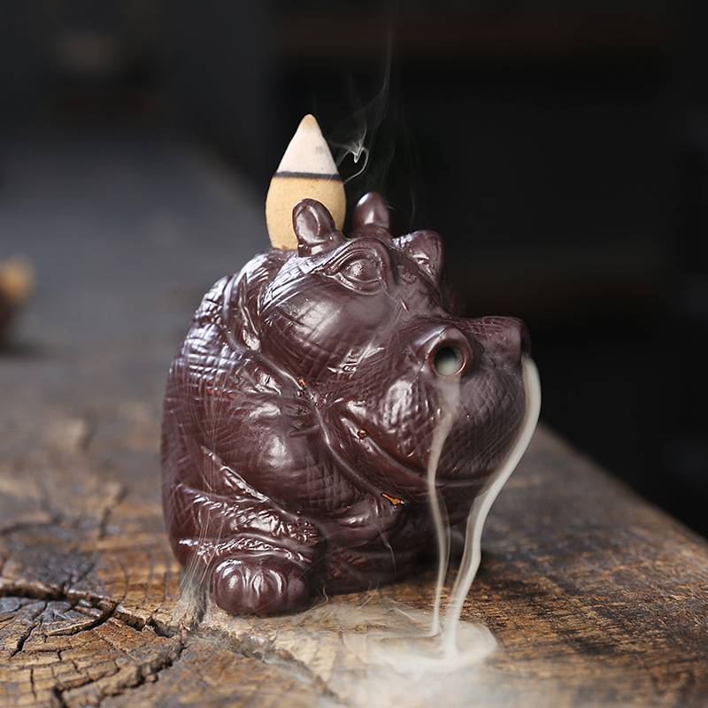Hippo Backflow Incense Burner