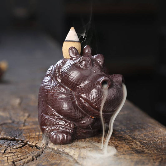 Hippo Backflow Incense Burner